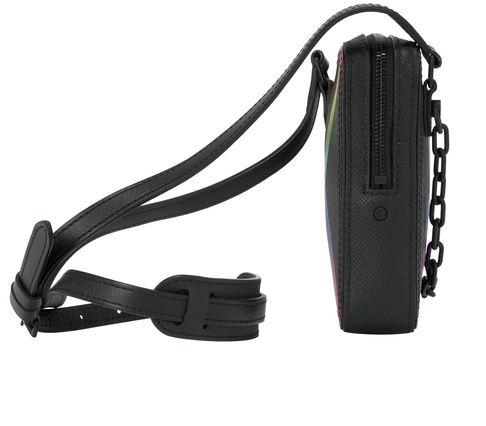 Rainbow Danube Messenger, &pound;1,100, Handbags, Black, Leather, Side view